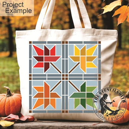 10595 Fall Leaf Quilt Stencil