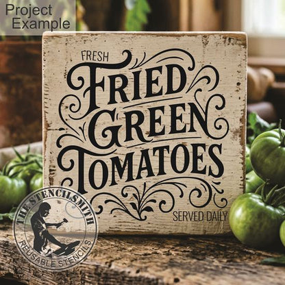 10596 Fried Green Tomatoes Stencil