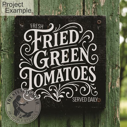 10596 Fried Green Tomatoes Stencil