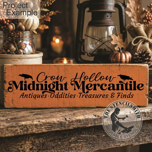 10601 Crow Hollow Midnight Mercantile Stencil