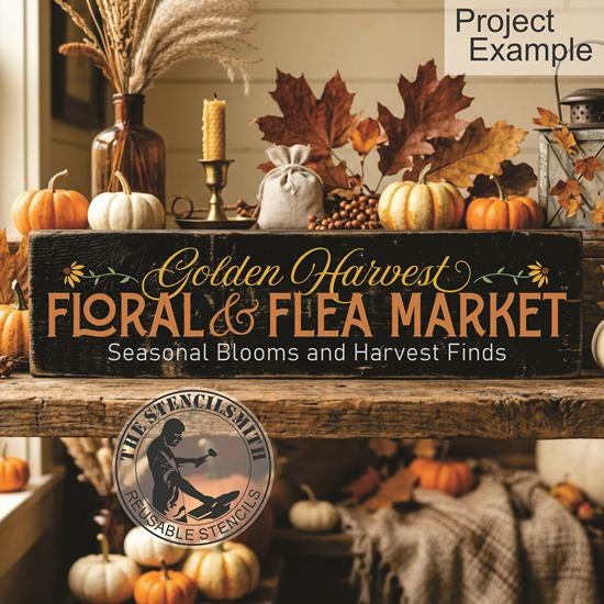 10602 Golden Harvest Floral & Flea Market Stencil
