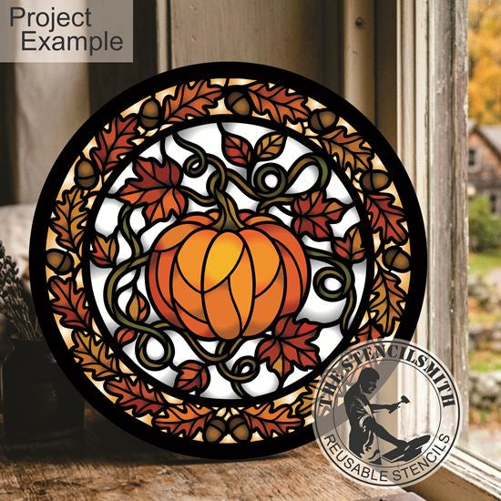 10611 Pumpkin Fall Stained Glass Stencil