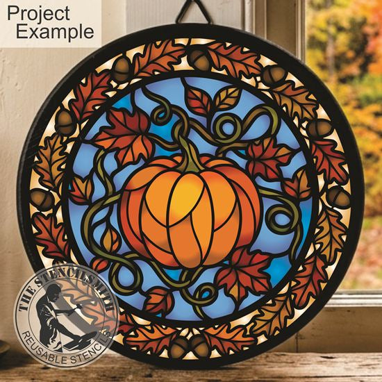 10611 Pumpkin Fall Stained Glass Stencil