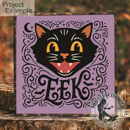10613 Vintage Halloween Cat Stencil