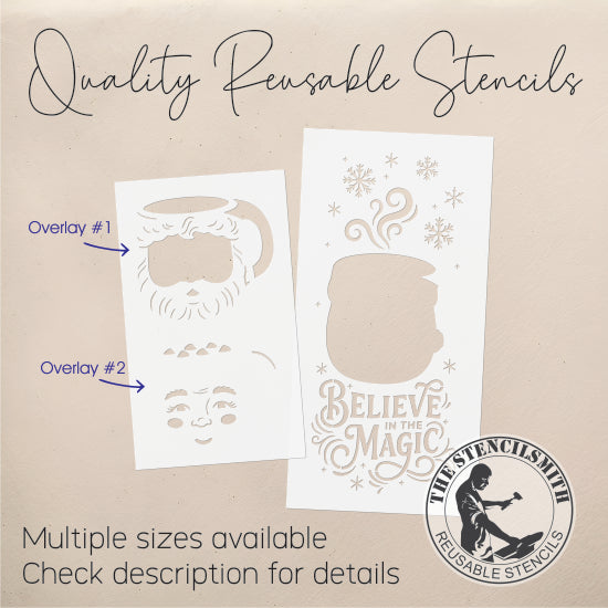 10614 Vintage Santa Mug Stencil