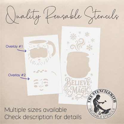 10614 Vintage Santa Mug Stencil