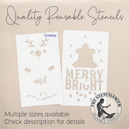 10615 Merry & Bright Reindeer Stencil