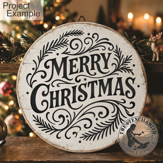10616 Merry Christmas Stencil