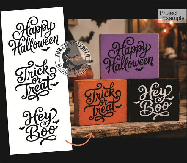 10619 Halloween Phrases Stencil