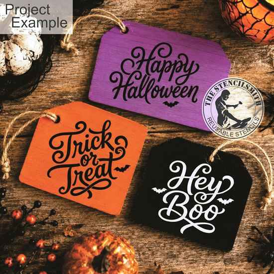 10619 Halloween Phrases Stencil