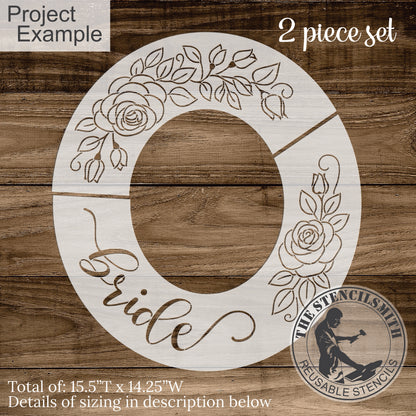 10621 Bride Floral Hat Stencil
