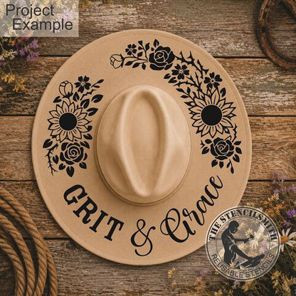 reusable rancher hat stencil