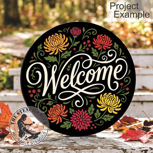 10629 Welcome Chrysanthemum Stencil