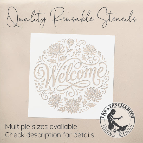 10629 Welcome Chrysanthemum Stencil