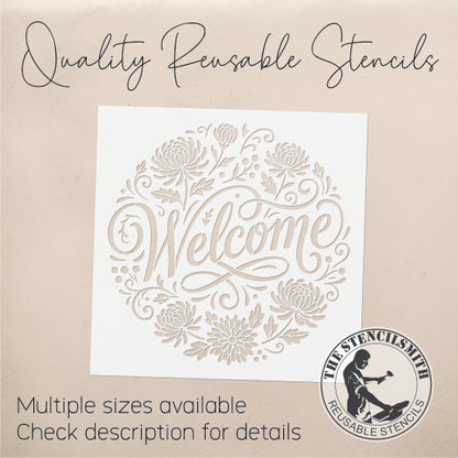 10629 Welcome Chrysanthemum Stencil