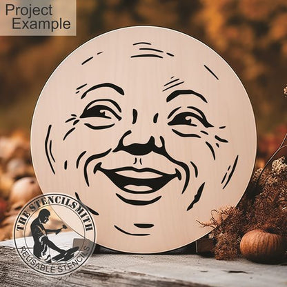 10694 Vintage Man In The Moon Face Stencil
