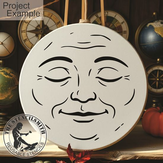10695 Sleeping Man In The Moon Face Stencil