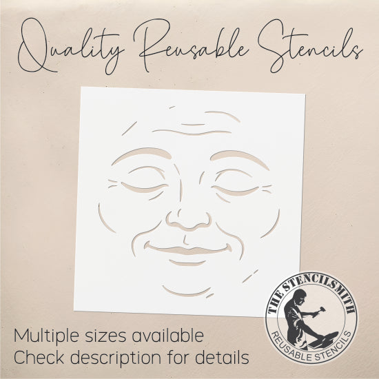 10695 Sleeping Man In The Moon Face Stencil