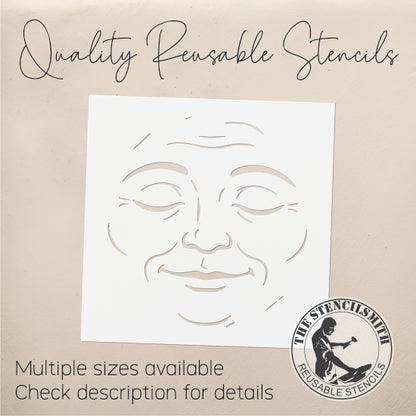 10695 Sleeping Man In The Moon Face Stencil