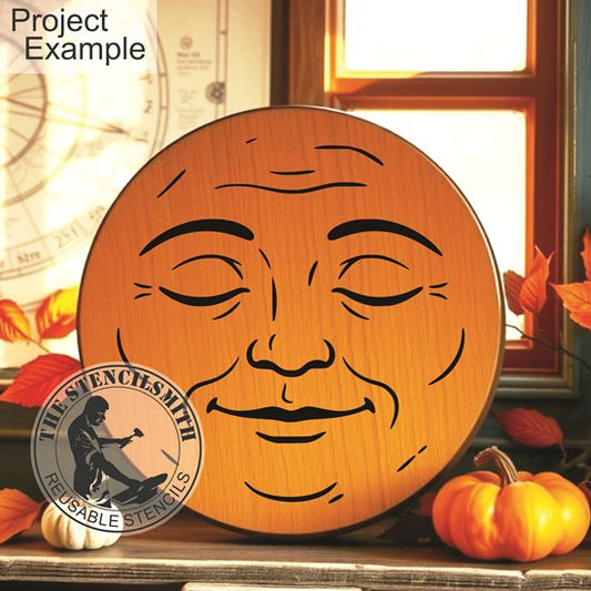 10695 Sleeping Man In The Moon Face Stencil