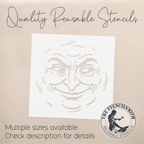 10696 Vintage Witch Moon Face Stencil