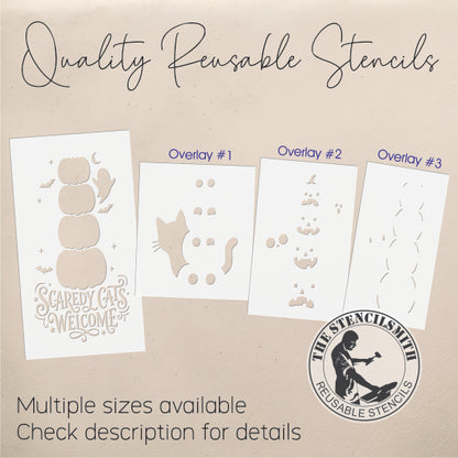 10699 Scaredy Cats Welcome Stencil