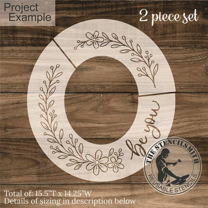 10701 Be You Floral Hat Stencil