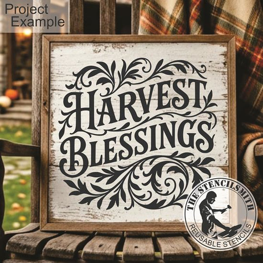 10702 Harvest Blessings Stencil