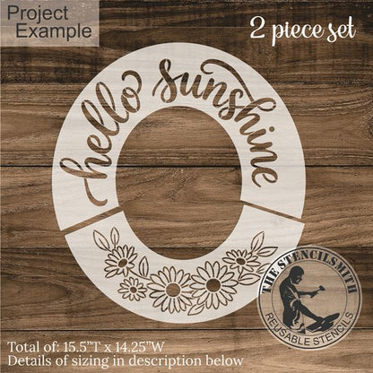10704 Hello Sunshine Floral Hat Stencil