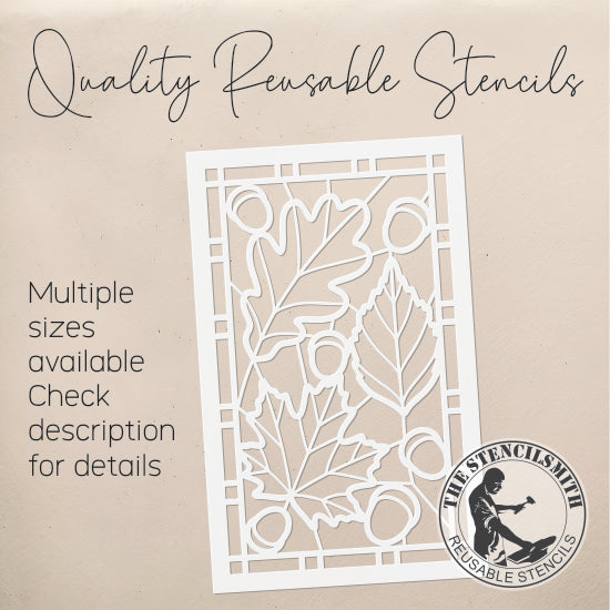 10705 Leaf And Acorn Fall Stained Glass Stencil