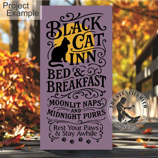 10707 Black Cat Inn Bed & Breakfast Stencil