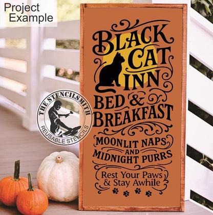 10707 Black Cat Inn Bed & Breakfast Stencil