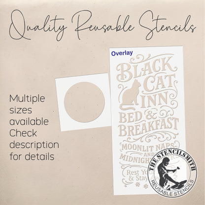 10707 Black Cat Inn Bed & Breakfast Stencil