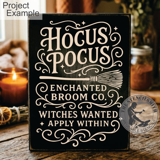 10712 Hocus Pocus Broom Co. Stencil