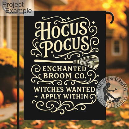 10712 Hocus Pocus Broom Co. Stencil