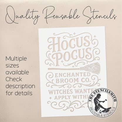 10712 Hocus Pocus Broom Co. Stencil