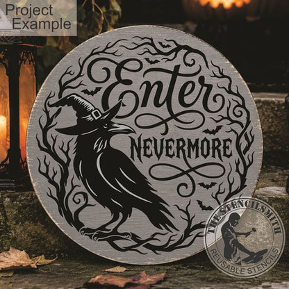 10713 Enter Nevermore Raven Stencil