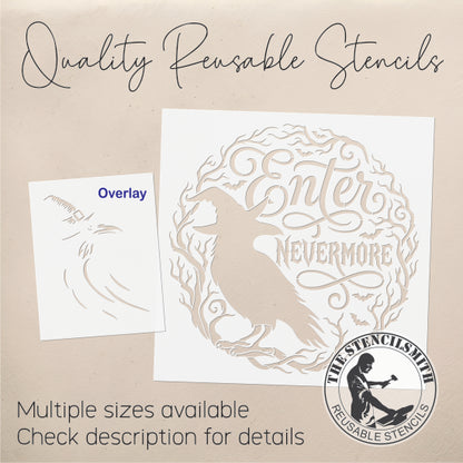 10713 Enter Nevermore Raven Stencil