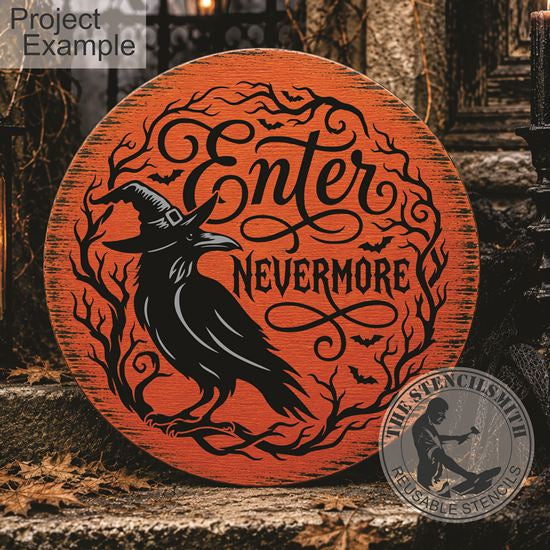 10713 Enter Nevermore Raven Stencil