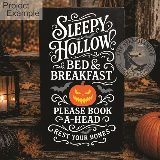 10715 Sleepy Hollow Bed & Breakfast Stencil