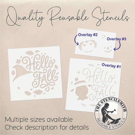 10716 Hello Fall Scarecrow Stencil
