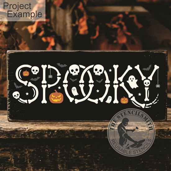 10720 Spooky Bones Stencil