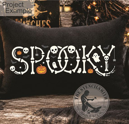 10720 Spooky Bones Stencil