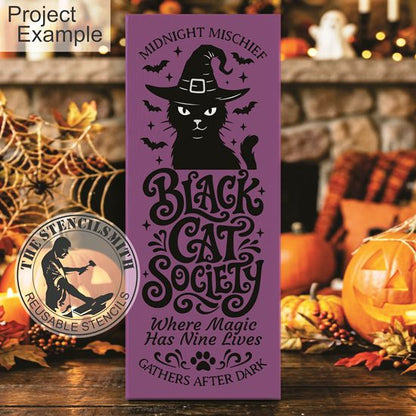 10721 Black Cat Society Stencil