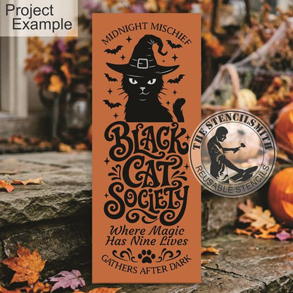10721 Black Cat Society Stencil