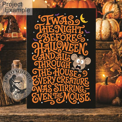 10722 'Twas The Night Before Halloween Stencil