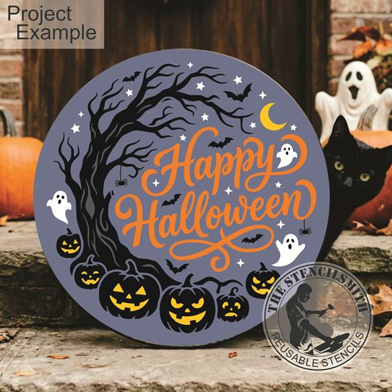 10725 Happy Halloween Stencil