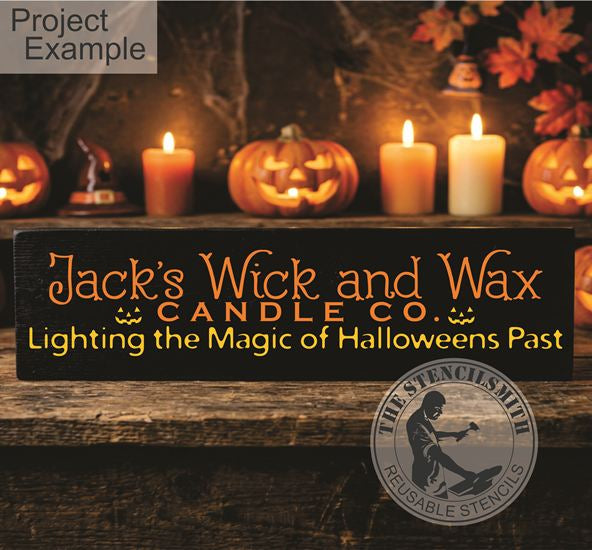 10731 Jack's Wick And Wax Candle Co. Stencil