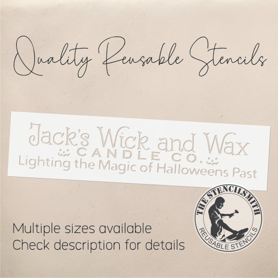 10731 Jack's Wick And Wax Candle Co. Stencil