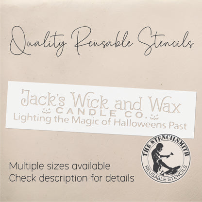 10731 Jack's Wick And Wax Candle Co. Stencil